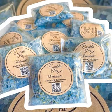 Escalda Pés Relaxante com Lavanda e Camomila, 10 Unidades de 30 gramas, Sais de Banho Aromáticos para Pés, Presente para Clientes, Lembrancinha
