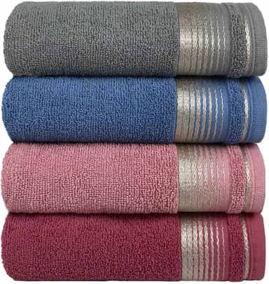 Kit Com 4 Toalhas de Rosto Gigante Alta Absorção Sublime 45x70cm - Central Toalhas (KIT 1)