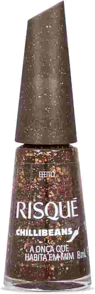 Esmalte Marrom Risqué & Chilli Beans A Onça que Habita em Mim Efeito 8ml