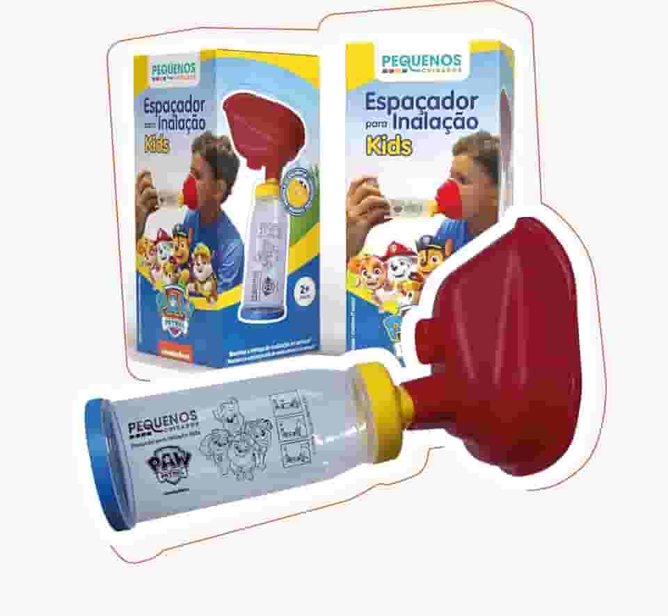 Espaçador Infantil p/Bombinha Asma Alergia Patrulha Canina +2 anos