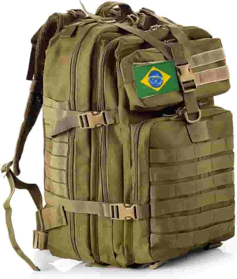 THURAM Mochila Tática 50L, Sistema MOLLE, Grande Capacidade para Trilhas, Acampamentos, Caça e Aventura - Mochila Resistente para 3 Dias de Emergência e Atividades ao Ar Livre