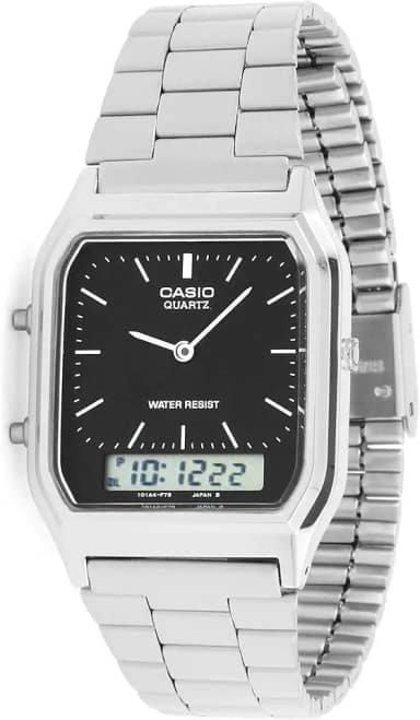 AQ-230A-1DMQYEF Mens Combi pulseira relógio