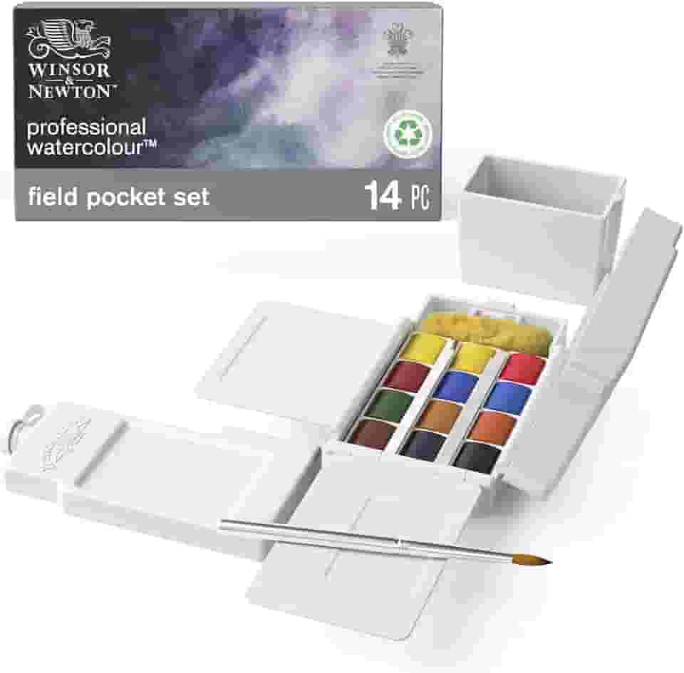 Winsor & Newton Aquarela Profissional Field Box, 12 Cores