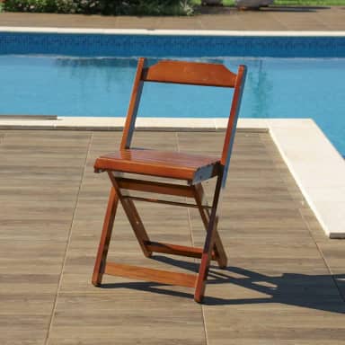 Cadeira Dobrável em Madeira Maciça Imbuia - Móveis Britz