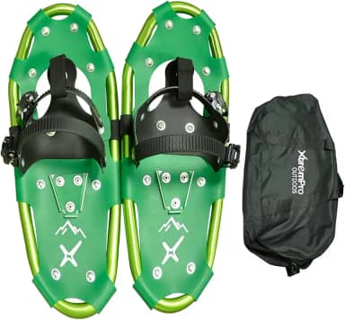 XtremPro Raquetes De Neve, Estrutura De Alumínio Leve, Grampos De Alta Resistência De 13 Pontas, Plataforma De Sapato Uv E Sistema De Catraca Para Ajuste Seguro Completo Com Bolsa De Transporte (Ver