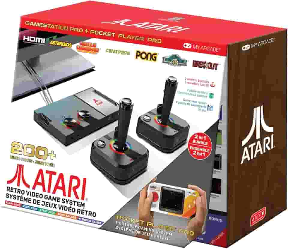 ATARI GAMESTATION PRO + ATARI POCKET PLAYER PRO 2-IN-1 BUNDLE