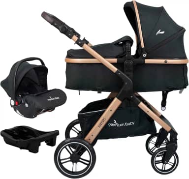 Carrinho Travel System Kansas + Base Gold/Preto