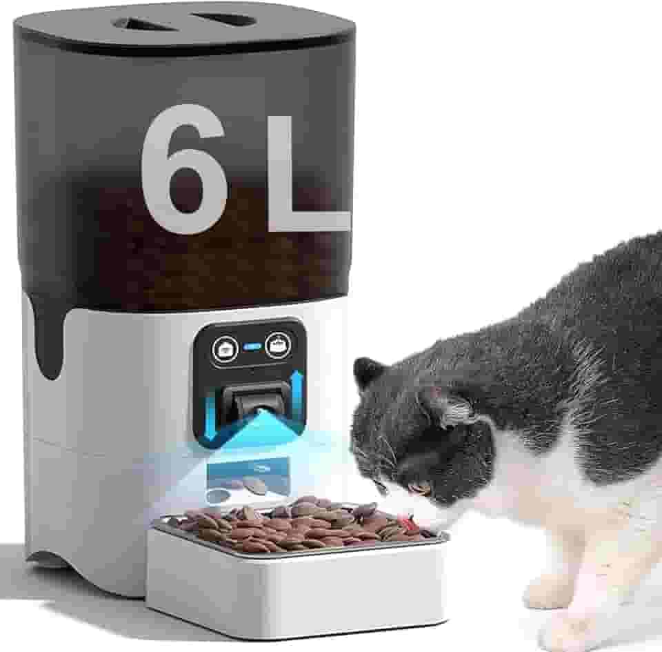 ALIMENTADOR AUTOMÁTICO PARA CÃES COM CÂMERA,ALIMENTADOR DE VÍDEO HD 1080P 2.4G WIFI PARA GATOS E CÃES