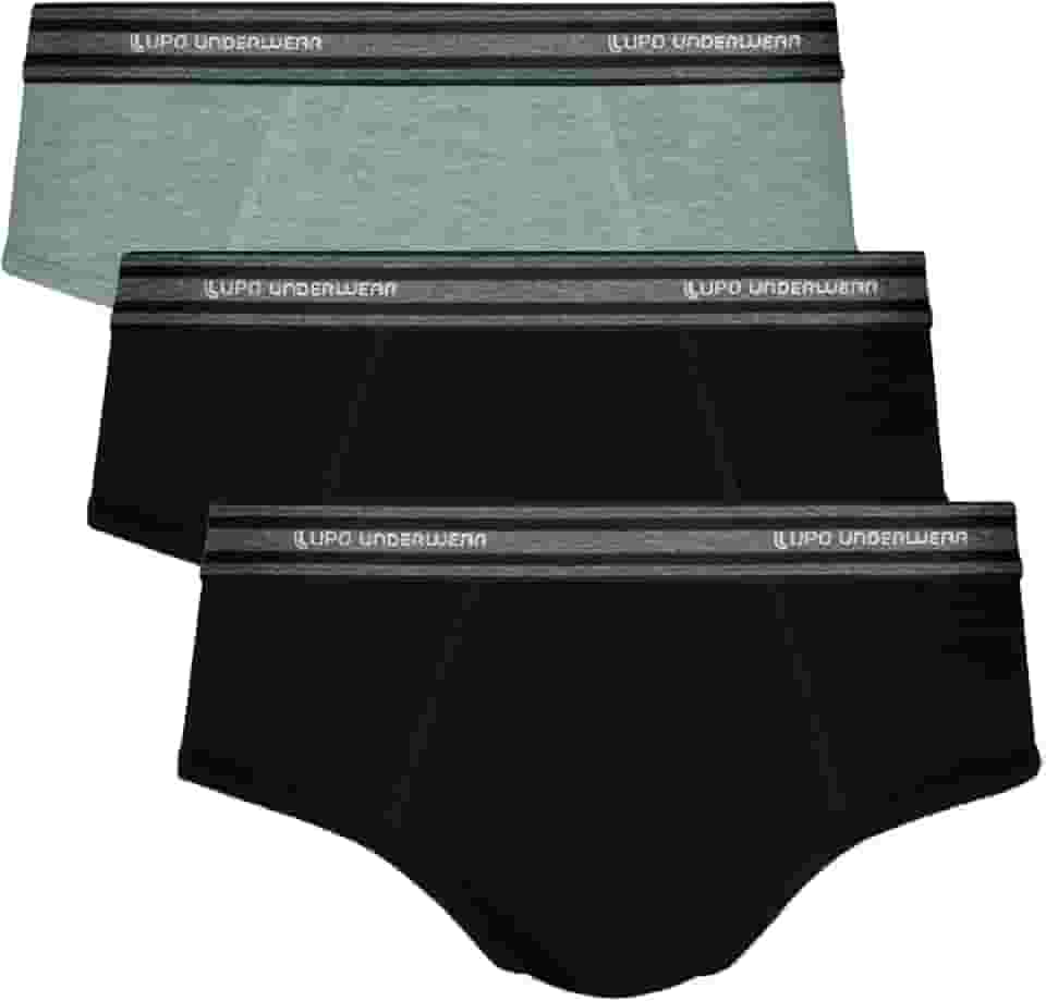 Kit 3 Cuecas Slip com Elastano Lupo Masculina Adulto