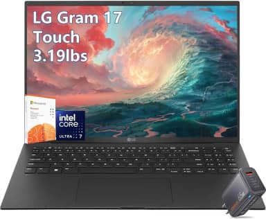 LG -Gram Laptop-43.2 cm Touchscreen 2.5K - Processador Intel Core Ultra 7 - RAM 32GB -SSD PCIe 2TB -Windows 11 -Teclado Retroiluminado - 2025 AI PC Copilot - Ultrafino Leve - Trabalho de Negócios