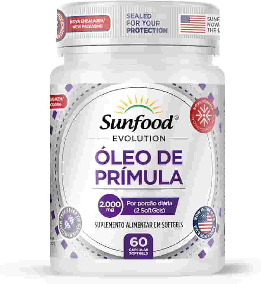ÓLEO DE PRÍMULA 2.000MG 60 SOFTGELS SUNFOOD EVOLUTION