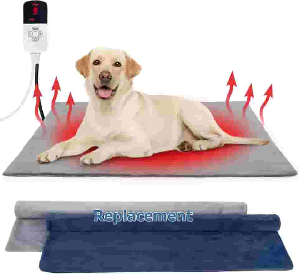 Almofada Térmica Para Animais De Estimação Cães E Gatos, Cama Aquecida Áreas Externas Internas, Aquecedor À Prova D'Água, Cobertor Filhotes Gatinhos Com Temperatura Temporizador Ajustáveis, 2