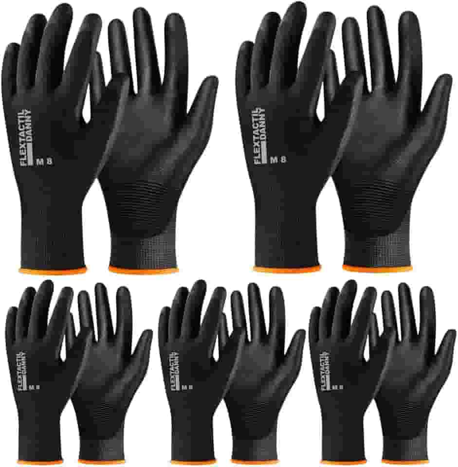 Luva Segurança Multitato Oficina Mecânica Epi - KIT 5 pares