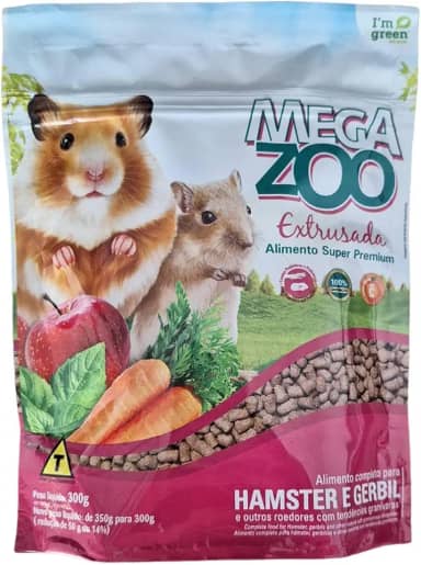 Ração Megazoo Extrusada Hamster e Gerbil 300g