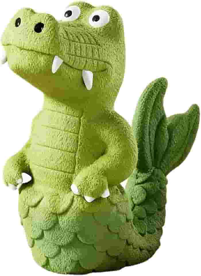 Fenteer Brinquedo interativo em formato de crocodilo para cães que gostam de morder, ideal para filhotes que mastigam com força.