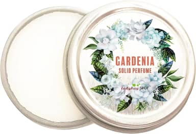 Perfume sólido floral | Fragrância totalmente natural, sem ftalatos | Bálsamo de longa duração, altamente perfumado e em camadas | Lata portátil de 1/113.4 g | Adequado para viagem (gardênia)