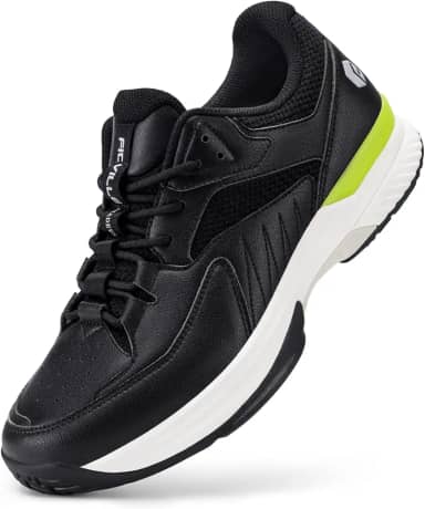 Tênis feminino de pickleball largo para quadra de tênis com suporte de arco para pés chatos