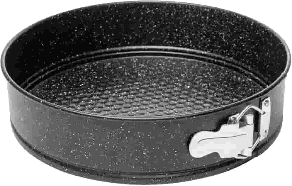 LYOR - Forma Redonda Fundo Removível Antiaderente de Aço Carbono Granilite Preta 26cm x 7cm