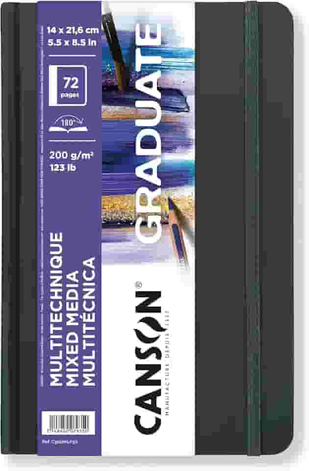 CANSON Graduate Sketchbook Caderno Multitécnicas A5 200g/m² 14x21,6cm com 36 folhas