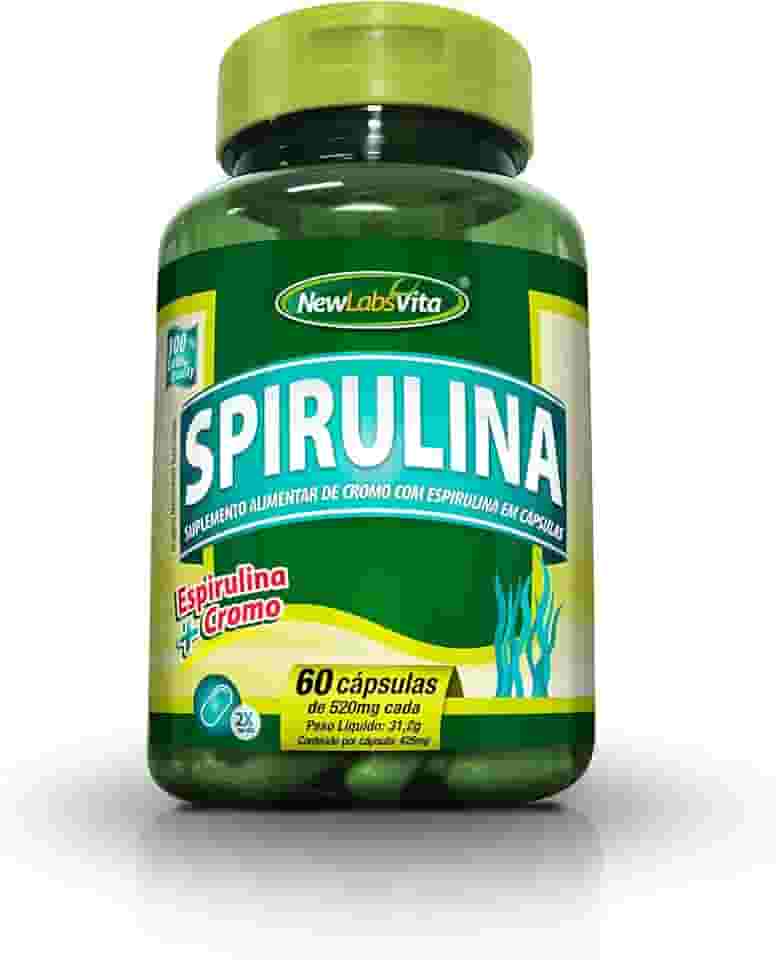 Espirulina e Cromo, Spirulina, New Labs Vita, 60 Cápsulas