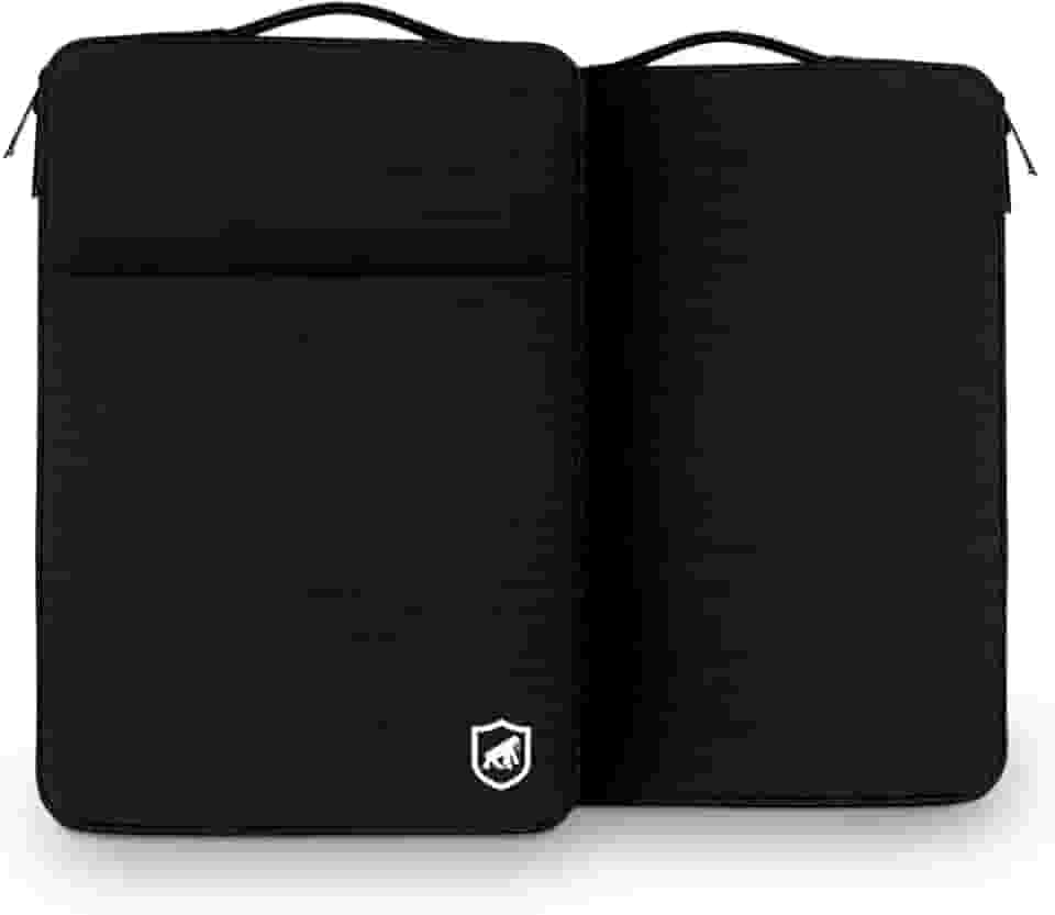 Gshield Capa Case para Notebook Aveludada com Alça e Bolso Externo com Zíper, Survivor Preta (15,6-17,3' Polegadas - 32x42 cm)