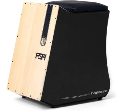 Cajon FSA Instrumento de Percussão Profissional Feito à Mão - Graves Profundos, Som de Caixa Nítido, Madeira Brasileira, Design Ergonômico de Inclinação FGB6501 PRETO