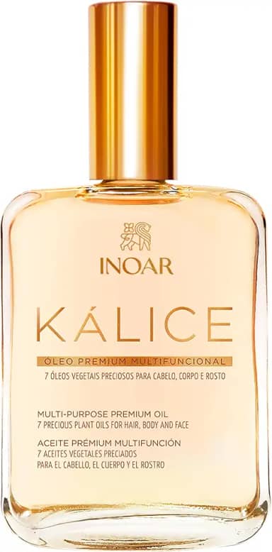 Inoar, Kálice Óleo Multifuncional – Hidratação, Nutrição e Reparação com 7 Óleos Vegetais e Vitamina E para Cabelos, Corpo e Rosto - 100ml