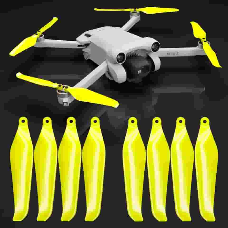 Master Airscrew Hélices Stealth para DJI Mini 3 Pro e Mini 4 Pro - Cor elétrica, 4 hélices no conjunto