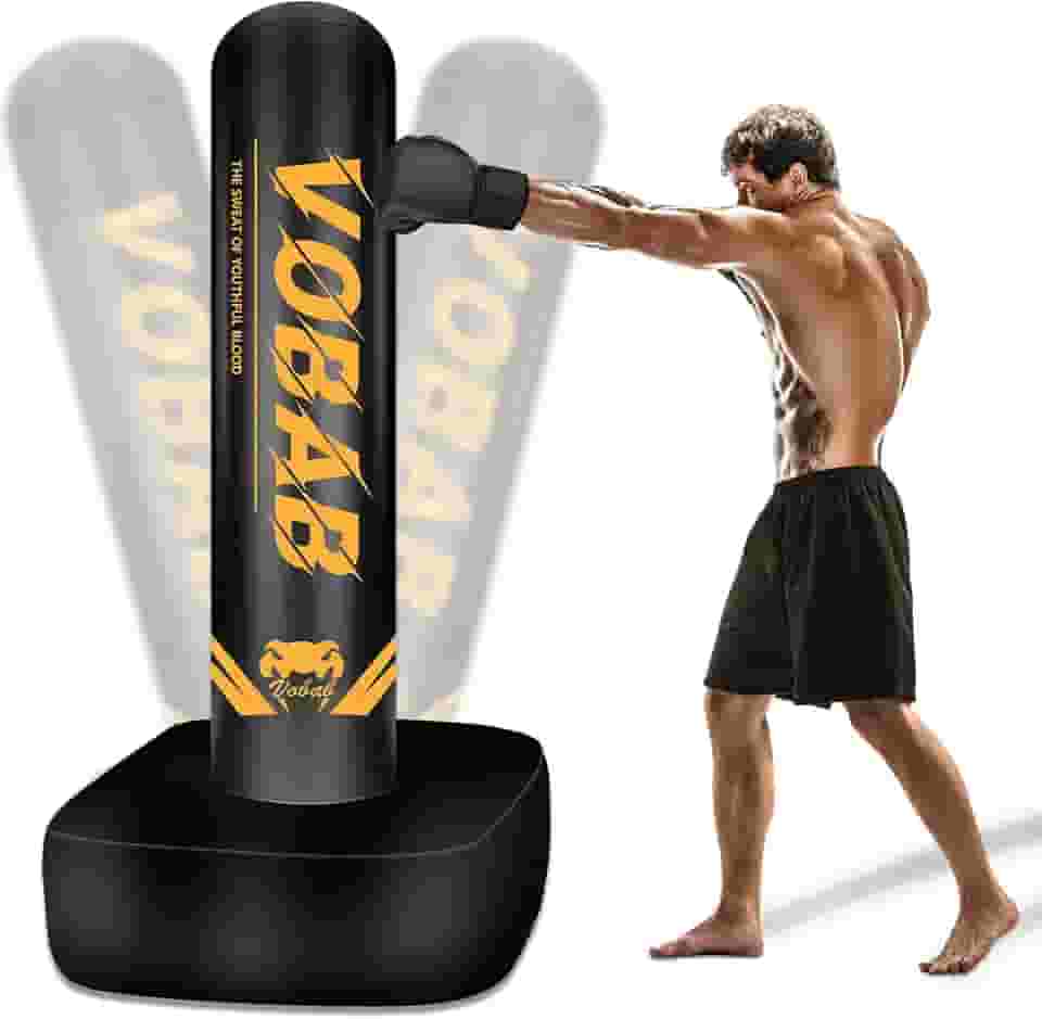 Saco de pancadas de pé para adultos, suporte de saco de pancadas de 178 cm, saco pesado de boxe com suporte, saco de pancadas independente para adultos e homens, MMA Thai Fitness Karate Muay