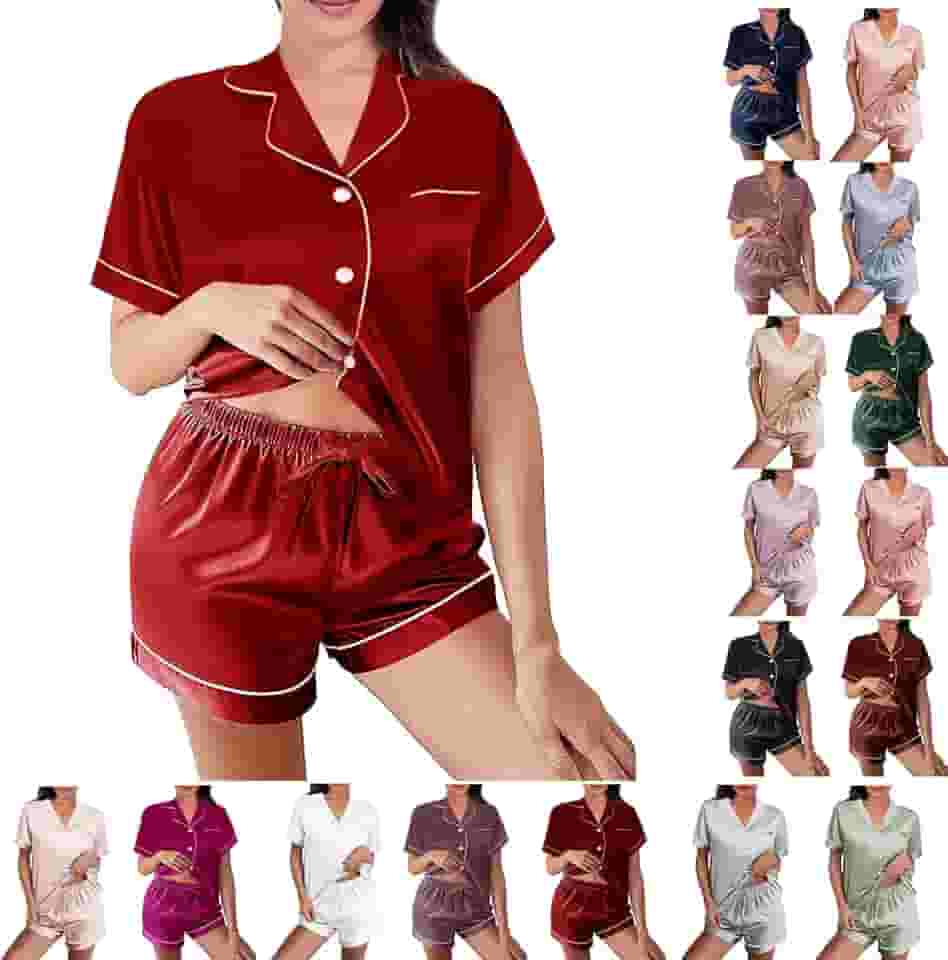 Pijama feminino de cetim de seda loungewear conjunto de pijama floral de duas peças PP-4GG