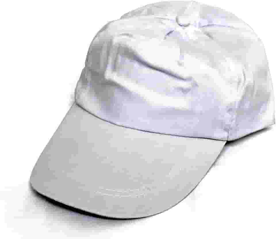 3 peças. Boné Branco Tecido Poliéster Bordado Sublimação Transferência de Calor Boné Ajustável Branco Liso