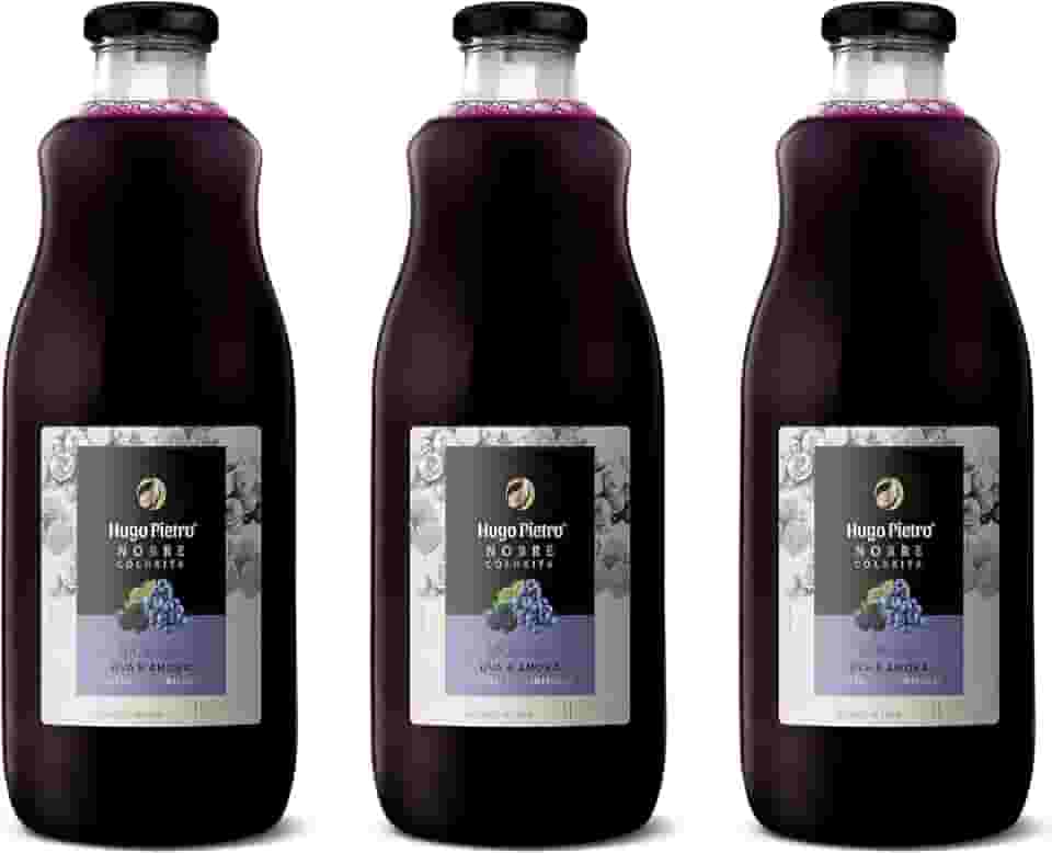 Caixa C/3 Sucos de Amora e Uva Integral Hugo Pietro Nobre Colheita(1 L, SEM GLUTEN)