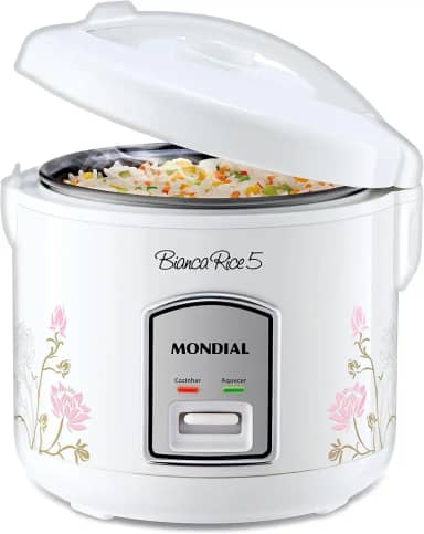 Panela De Arroz Bianca Rice 5, Mondial, Branco, 400W, 220V - NPE-05-5X