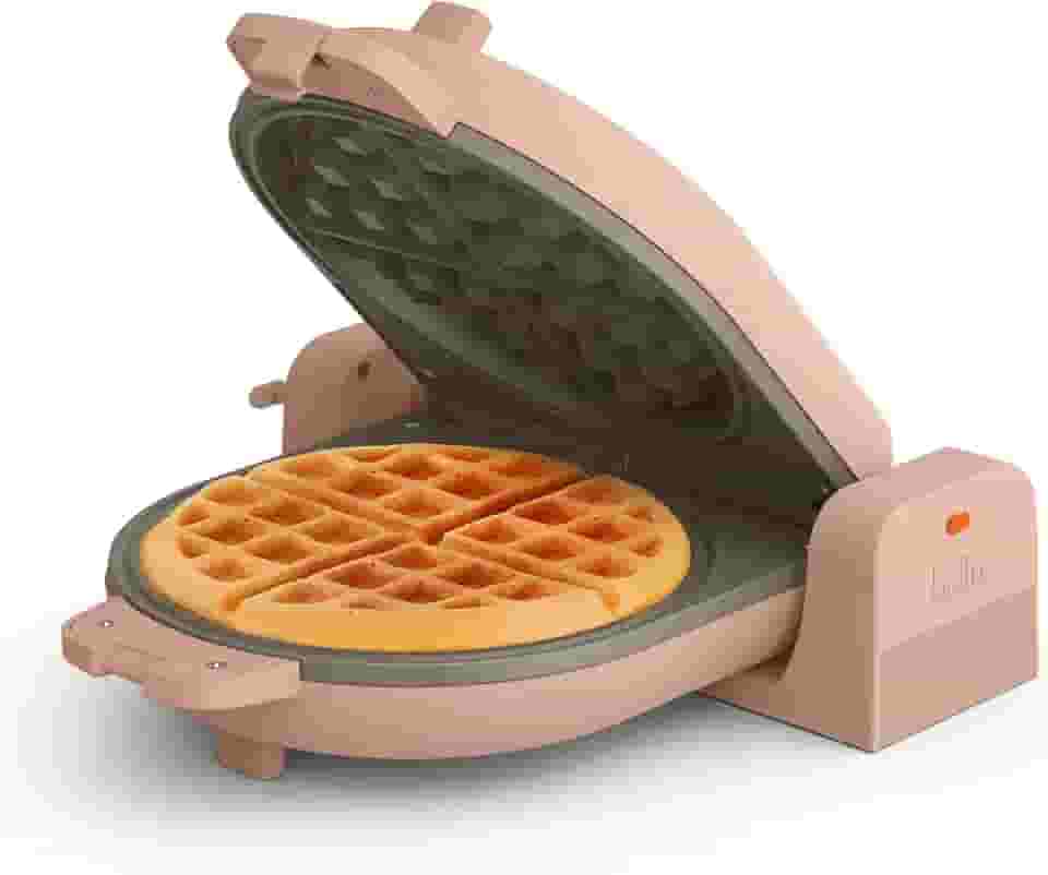 bella Flip-n-Store Waffle Maker with EverGood Ceramic Nonstick Coating, Fits-anywhere Kitchenware, Power Indicator Light, Cool Touch Handle & Cord Wrap, 1000 cm Wide e 1 polegadas. Watt, Blossom