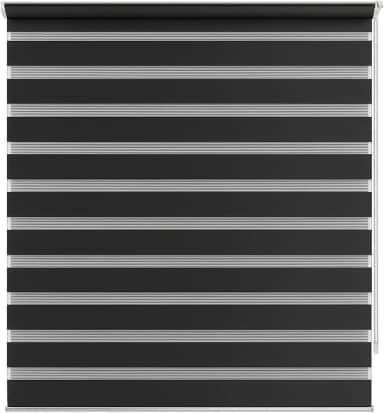 Zebra Persiana Rolo Dupla 160x160cm Preta Evolux