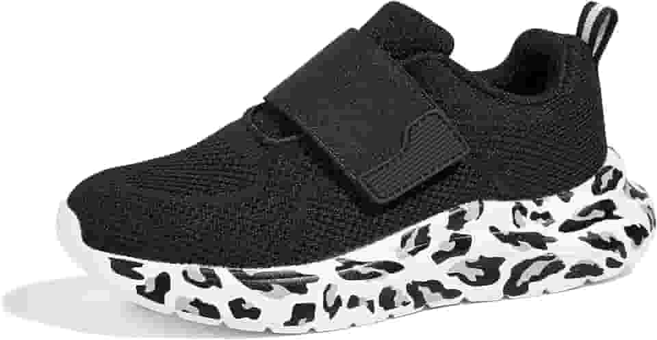 Tênis infantil unissex para meninos e meninas, caminhada, corrida, escola, atlético, alça respirável para crianças pequenas/crianças grandes