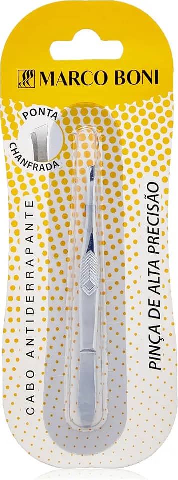 Marco Boni Pinça 90Mm Cromada Ponta Chanfrada Aço Carbono 6120B