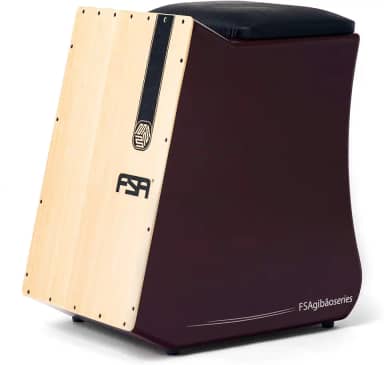 Cajon FSA Instrumento de Percussão Profissional Feito à Mão - Graves Profundos, Som de Caixa Nítido, Madeira Brasileira, Design Ergonômico de Inclinação FGB6502 VINHO