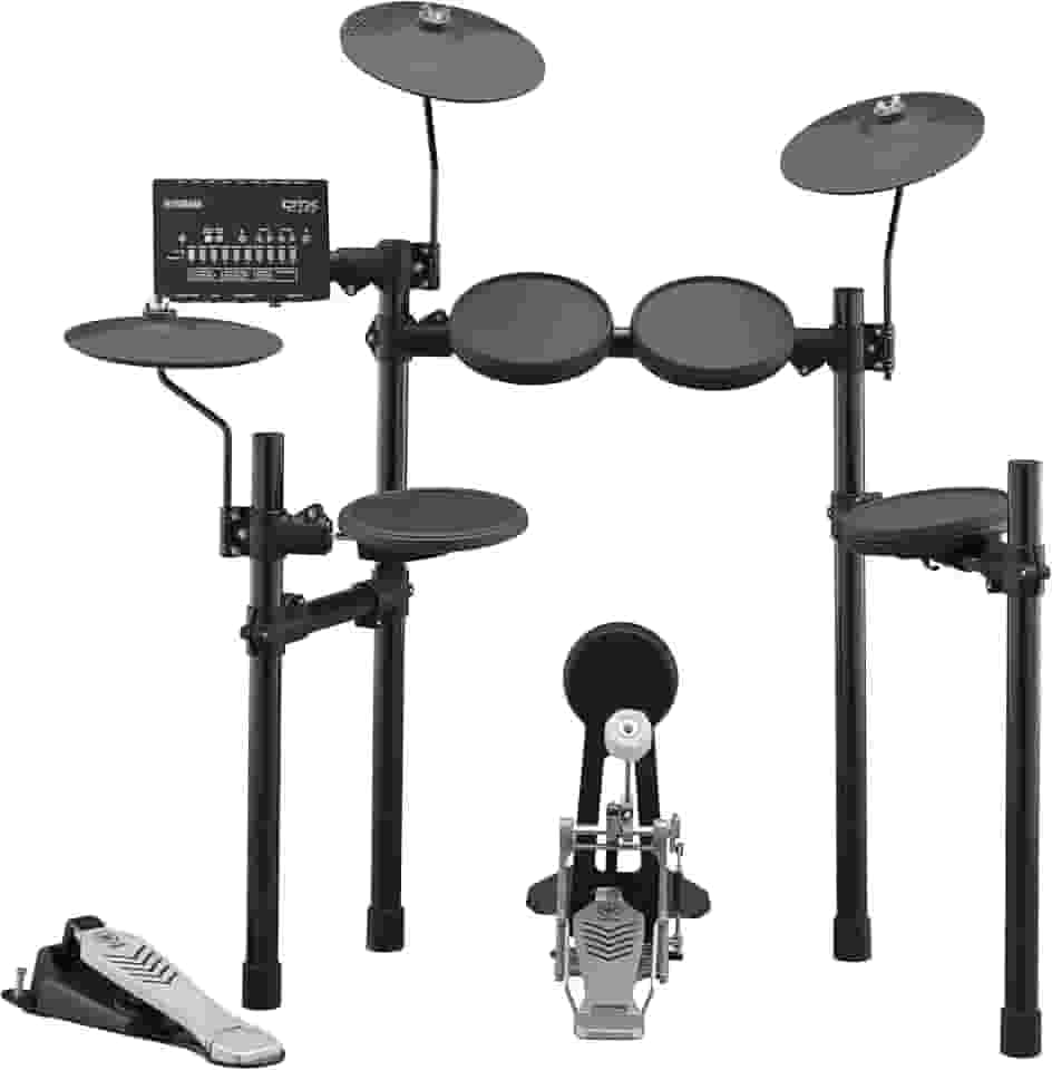 Yamaha Kit de bateria eletrônica personalizável DTX452K com almofada de caixa de 3 zonas, torre de chute e pedal de baixo KP65