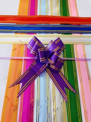 Laço Pronto, Laço Fácil, Laço Mágico Para Presente Com Fio - Tamanho 30 (G) - Kit com 100 Unidades (Sortido)