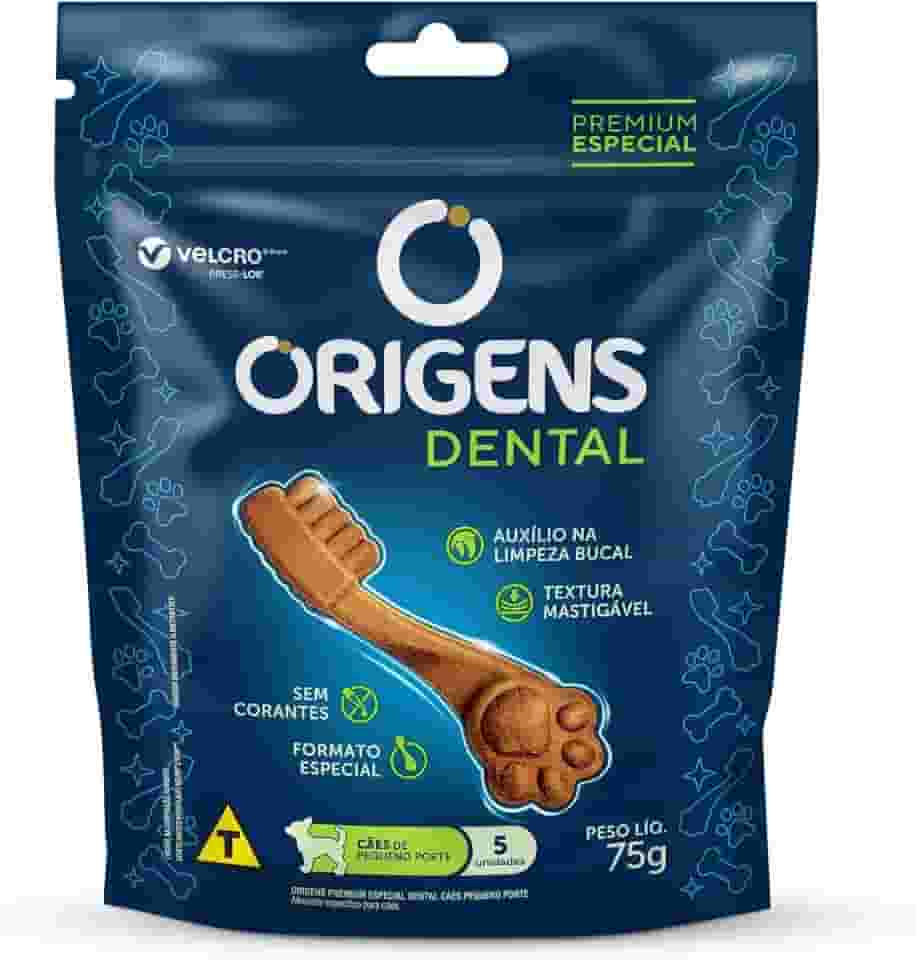 Petisco Origens Dental Porte Pequenos 75g Limpeza dos Dentes