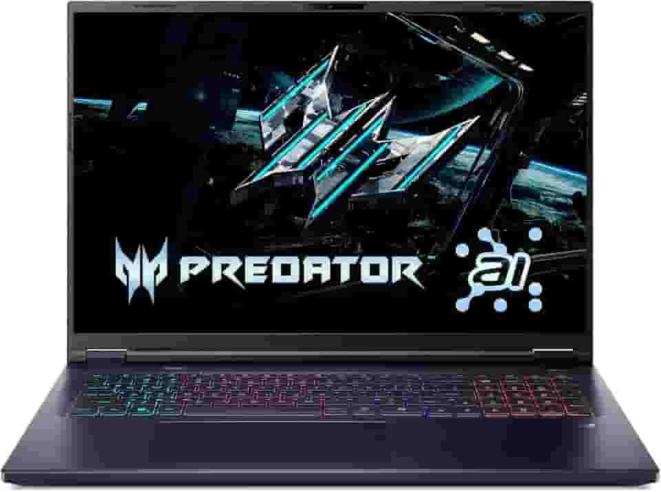 Acer Notebook para jogos Predator Helios Neo 18 AI | Processador Intel Core Ultra 9 275HX | NVIDIA GeForce RTX 5070 Ti | WQXGA 240Hz G-SYNC de 18 polegadas | DDR5 de 16 GB | SSD de 4 geração de 1 TB |