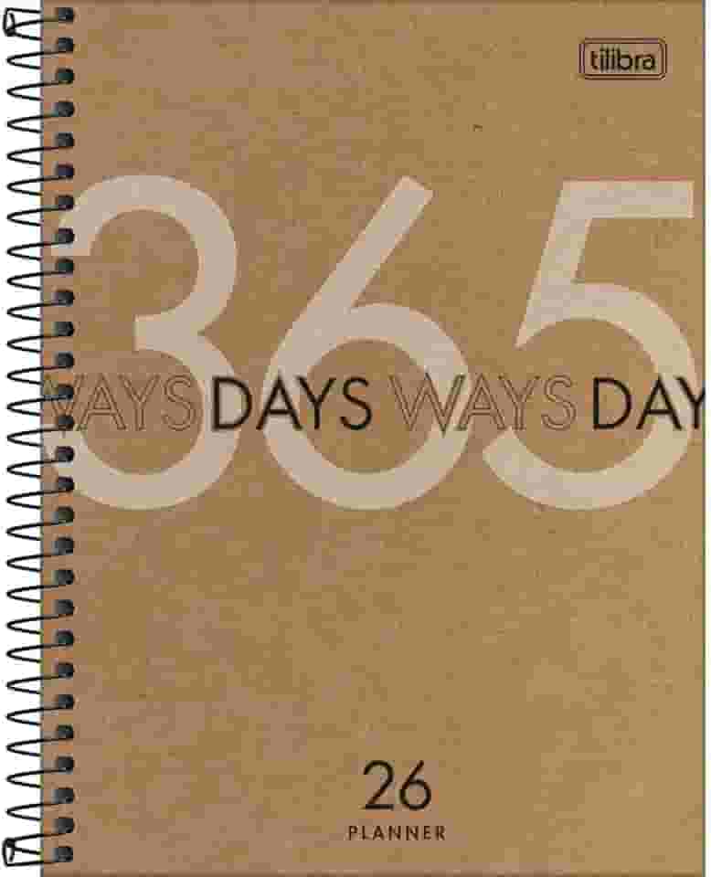 Tilibra - Planner Espiral Kraftwork 17,7 x 24 cm 2026-365 Days