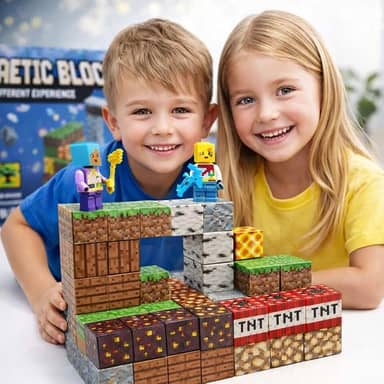 Blocos Magnéticos - 100 Peças De Blocos De Construção Magnéticos