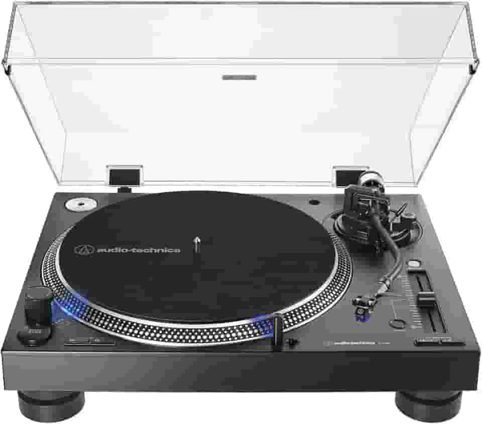 Toca-Discos Audio-Technica Audio-Technica Manual DJ Profissional AT-LP140XP-BK Direct-Drive com cartucho AT-XP3, Preto, Bivolt 120/240V