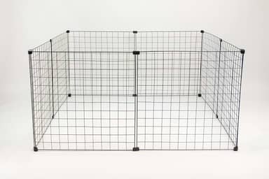 Cercadinho Cachorro,Porquinho Da Índia 120 cm (comprimento) x 120 cm (largura) x 60 cm (altura) Conectivos e Abraçadeiras (PRETO)