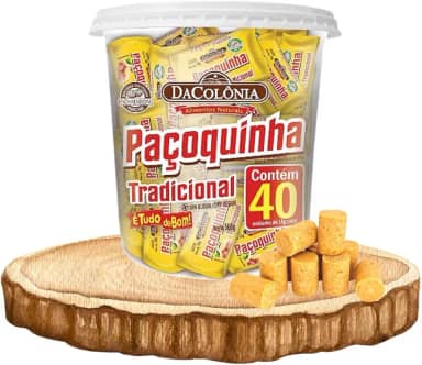 Paçoca Rolha Tradicional DaColônia com 40 unidades