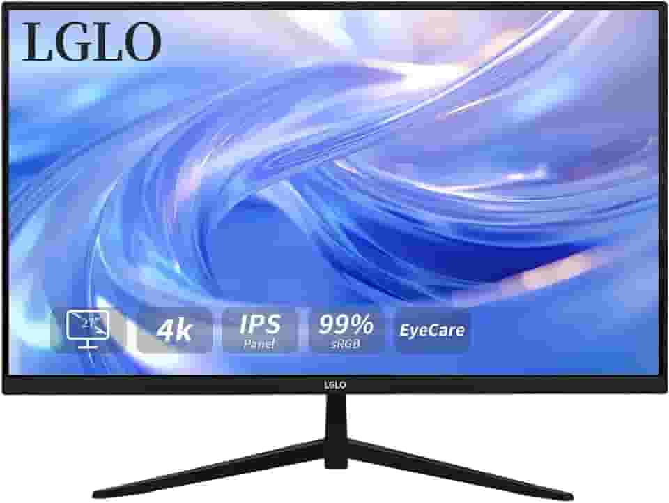 LGLO Tela Ultra HD de 27 polegadas com taxas de atualização 4K/2K versáteis, tecnologia IPS, estética sem moldura, suporte HDR400, cobertura 99% sRGB, perfeita para criativos e jogadores, com opções