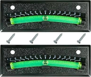 2 peças RV nível de bolha graduado, nivelamento de precisão, adequado para trailer, trailer, motorhome (retângulo)