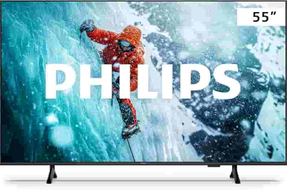 PHILIPS Smart TV, 55" 4K, 55PUG7300, Comando de Voz, Bluetooth, HDR, Dolby Atmos, HDMI, USB, Wi-Fi